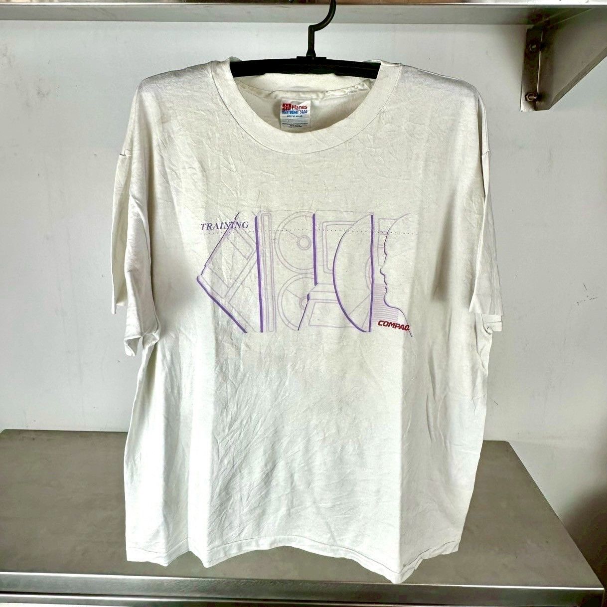 Vintage ​​​​​​Vintage 90s Compaq Training Graphic T-shirt Size US XXL / EU 58 / 5 - 1 Thumbnail
