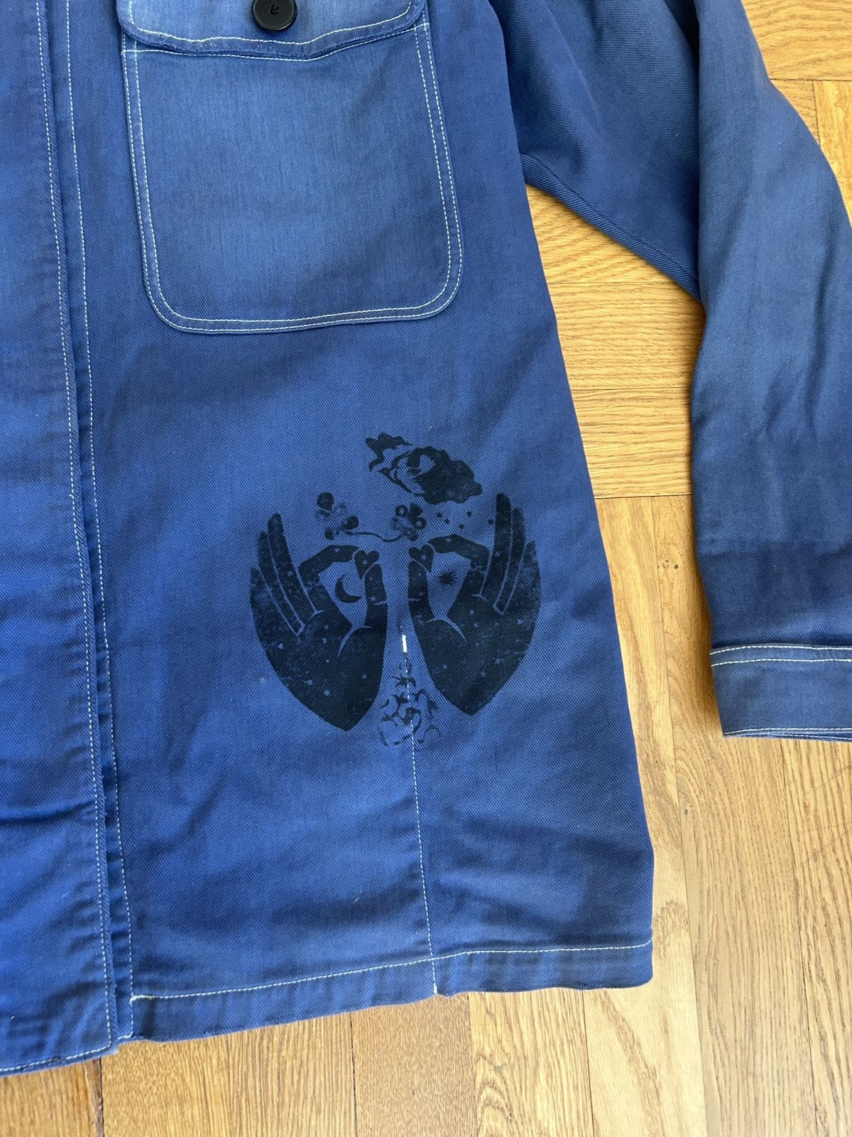 Dior AW17 Runway Hand Printed French Chore Coat Size US M / EU 48-50 / 2 - 7 Thumbnail