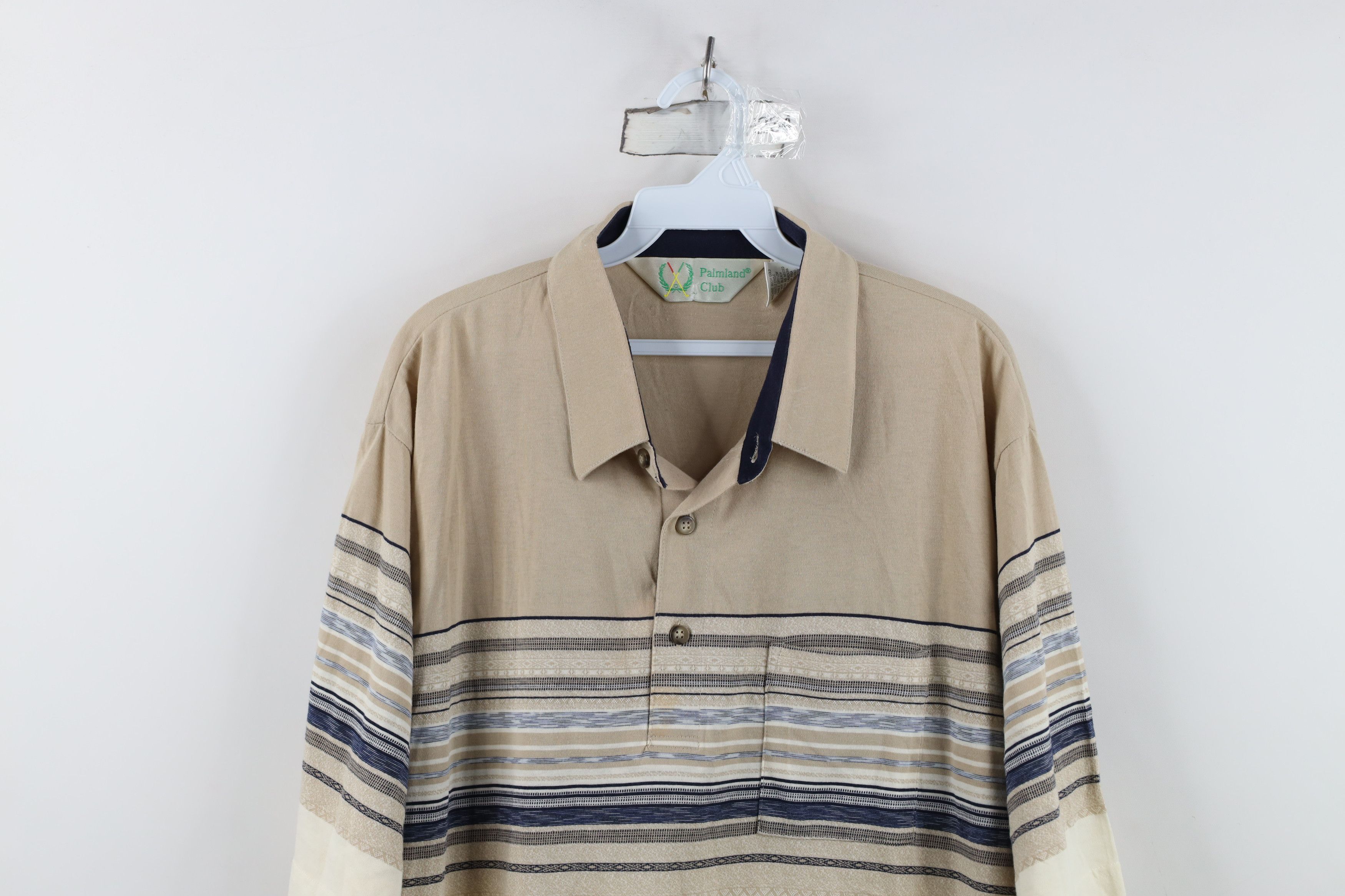 Vintage Vintage 90s Streetwear Striped Knit Golf Polo Shirt Size US XL / EU 56 / 4 - 2 Thumbnail