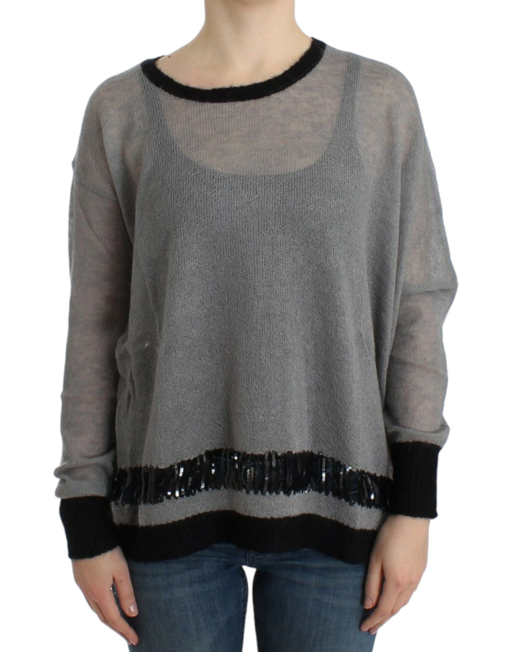 Costume National Chic Asymmetric Embellished Knit Women's Sweater Size S / US 4 / IT 40 - 1 Thumbnail