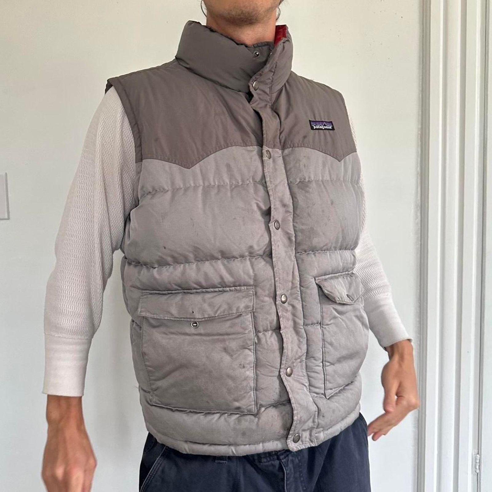 Patagonia Men’s Grey Patagonia Down Puffer Slingshot Grey Vest Size US L / EU 52-54 / 3 - 6 Thumbnail