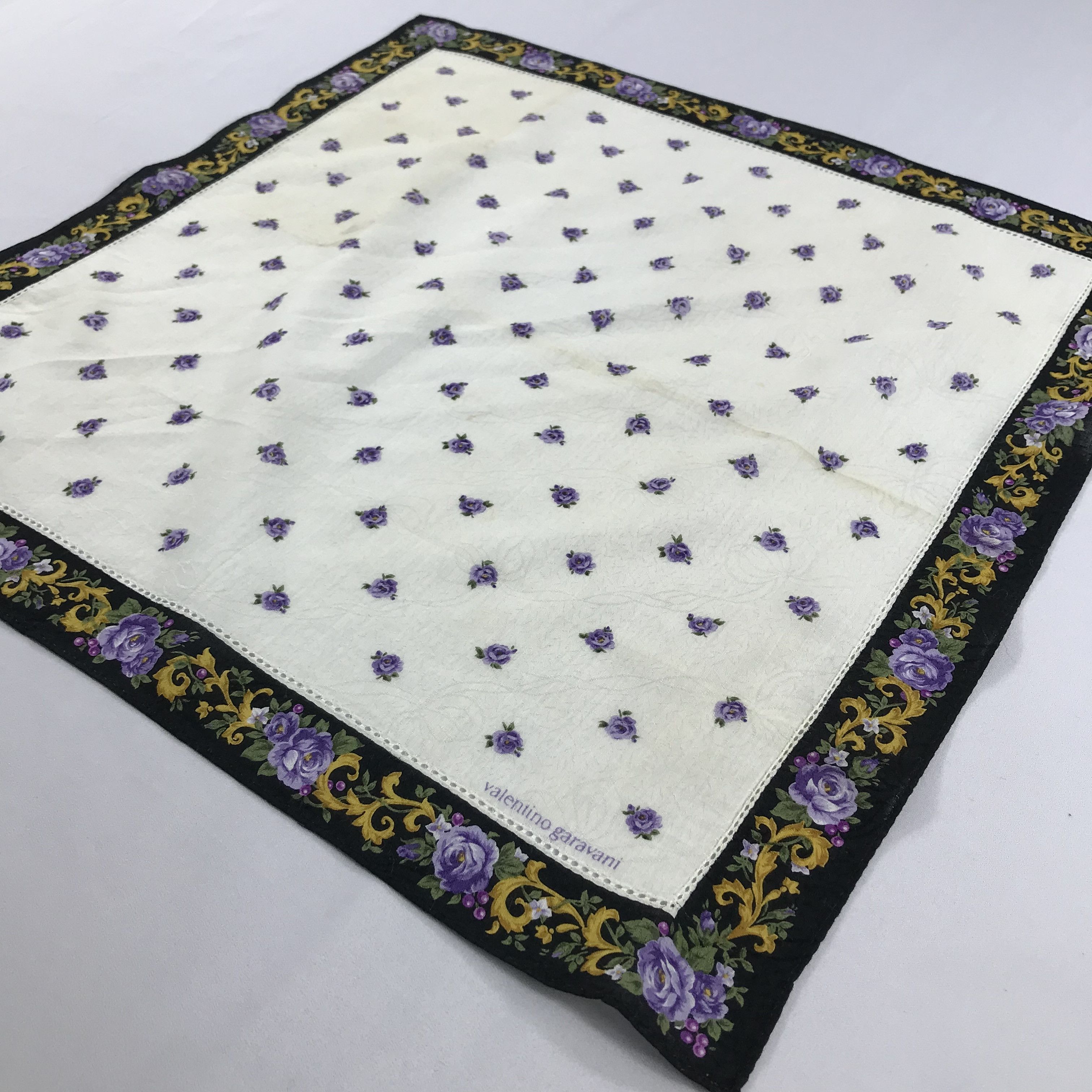 Valentino × Vintage Valentino Garavani Bandana / Handkerchief/Neckerchief -S2169 Size ONE SIZE - 2 Thumbnail