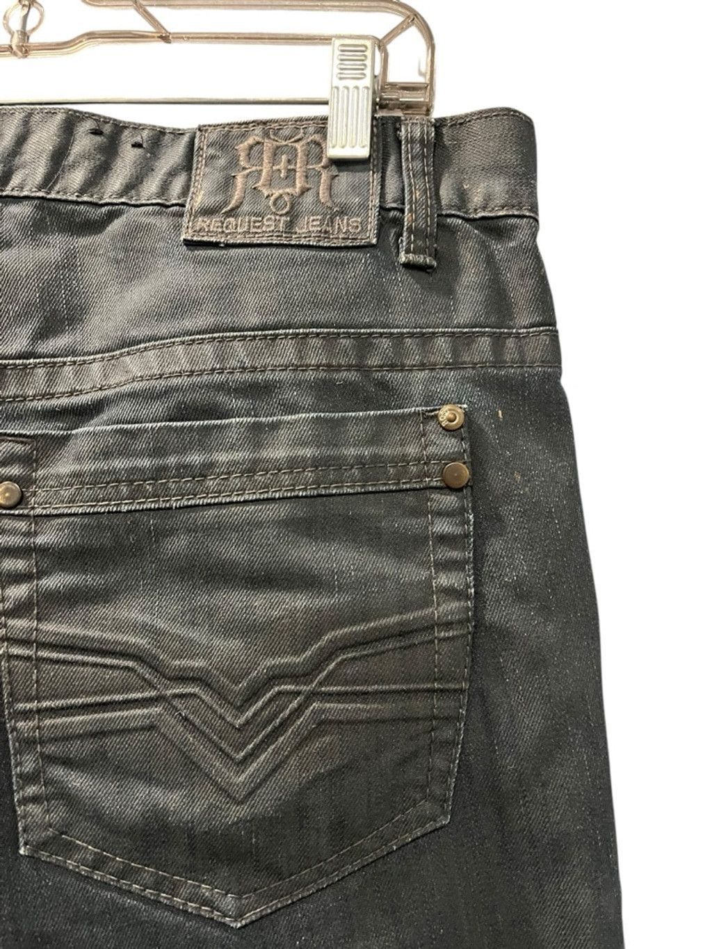 Request Jeans Request Jeans Y2K Size 36x30 Gray Straight Leg Studded Denim Size US 36 / EU 52 - 10 Thumbnail