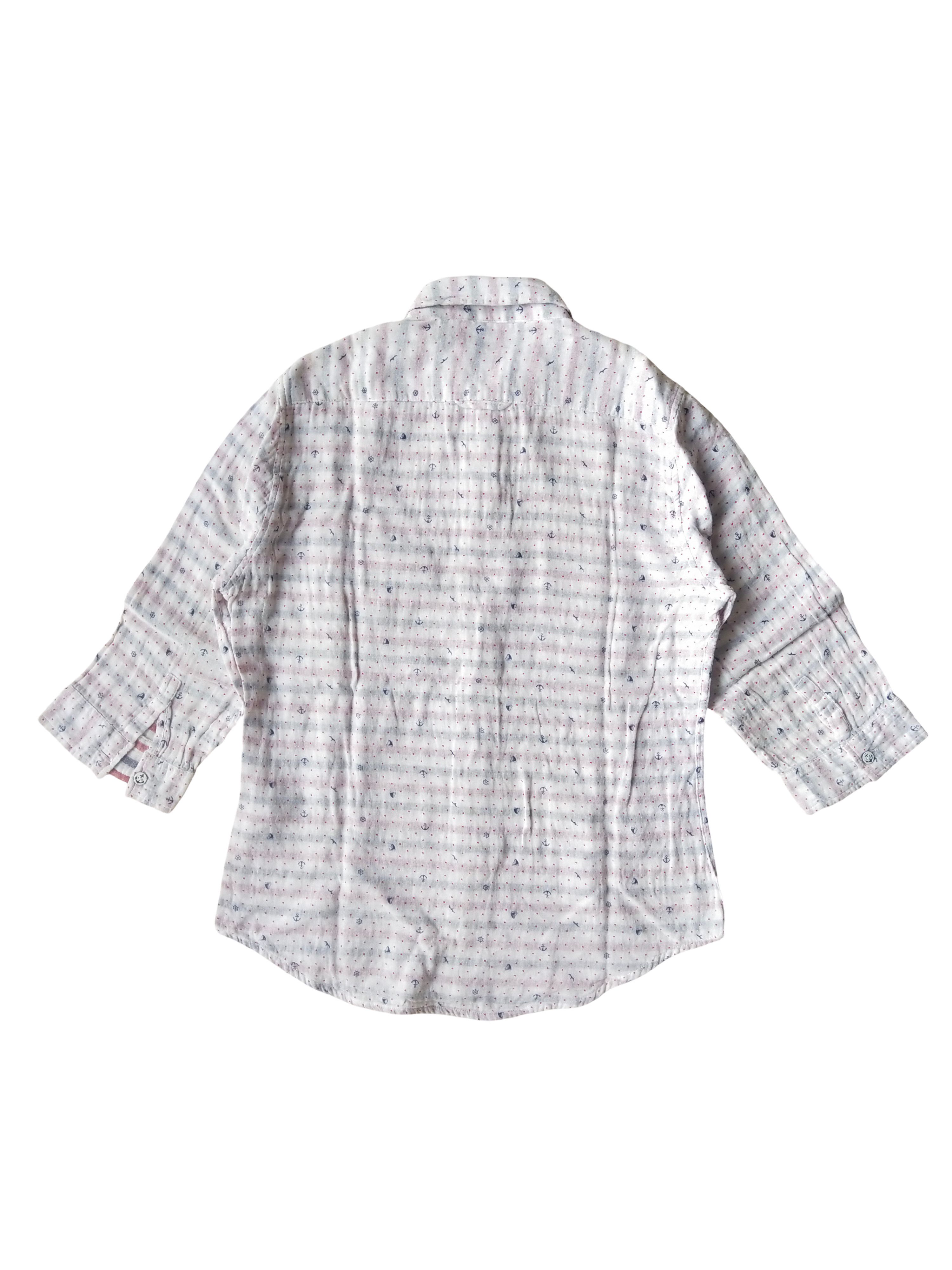 semanticdesign 2000s Semanticdesign Japan Nautical Anchor Crinkle Shirt Size S / US 4 / IT 40 - 4 Thumbnail
