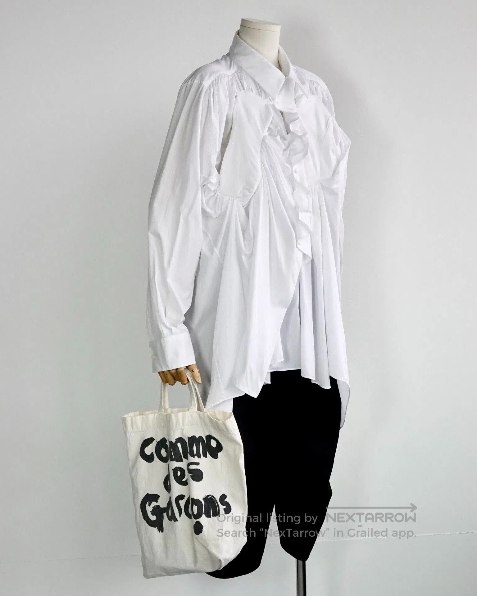 CDG by Comme des Garcons Comme des Garçons Asymmetrical White Shirt. Size US L / EU 52-54 / 3 - 1 Thumbnail