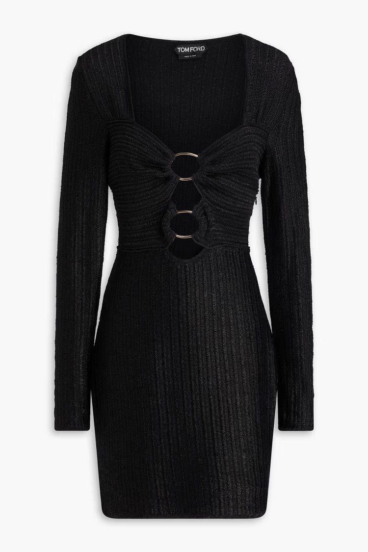 Tom Ford o1y0126 Midi Dress in Black Size XS / US 0-2 / IT 36-38 - 1 Thumbnail