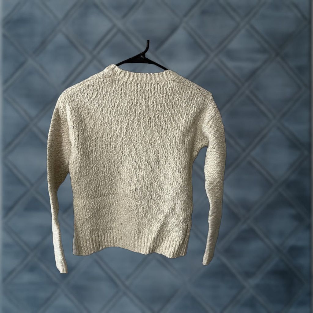 Vince Vince Sweater Wool Blend Knit Crewneck XXS Ivory Women Pullover Long Sleeve Solid Bohemian Classic Colorful Size XXS / US 00 / IT 34 - 1 Thumbnail