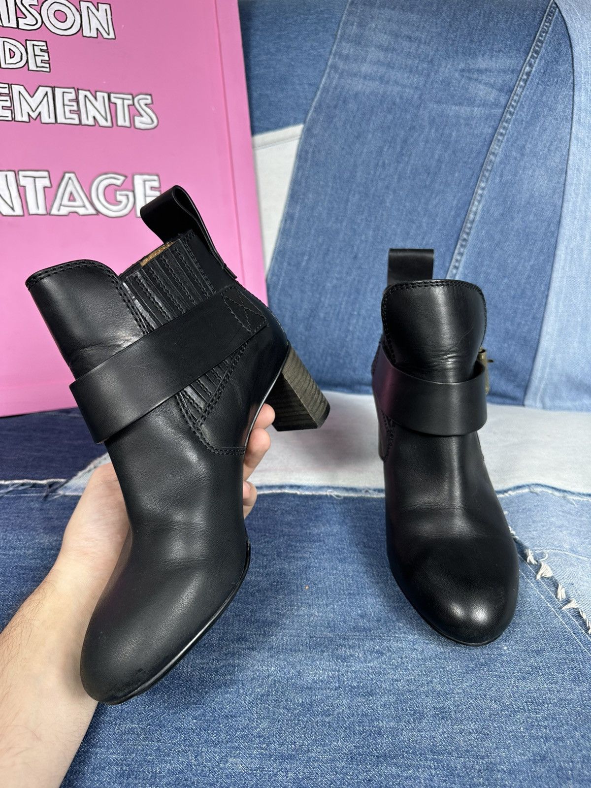 See by Chloe See By Chloe Cappa Block Heels Ankle Boots Hardware Buckle Size US 8 / IT 38 - 9 Thumbnail