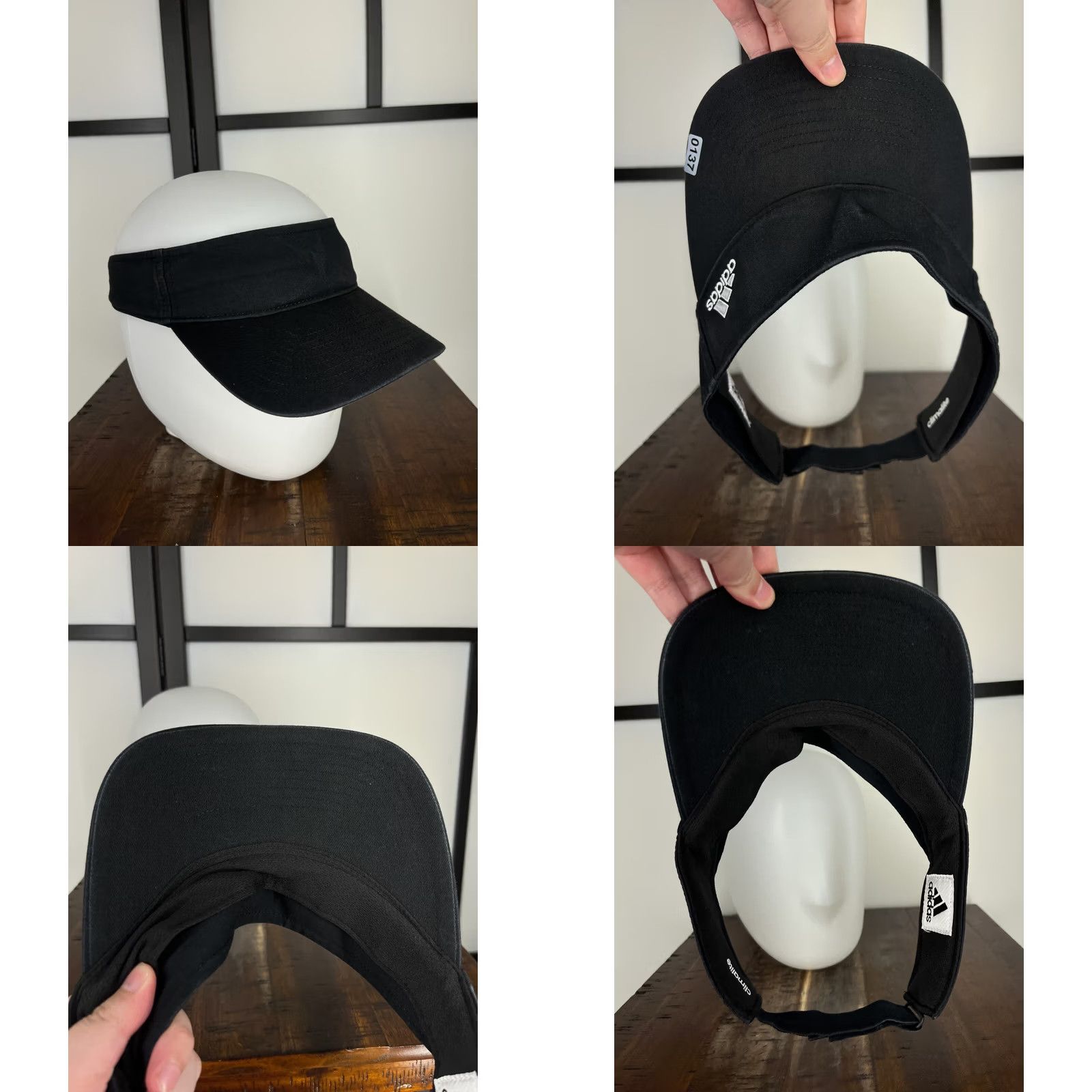 Adidas Adidas Visor Black Twill Cotton Climalite Adjustable One Size Baseball Golf Hat Cap Unisex Adults Men Women Mens Womens Boys Girls Size ONE SIZE - 8 Thumbnail