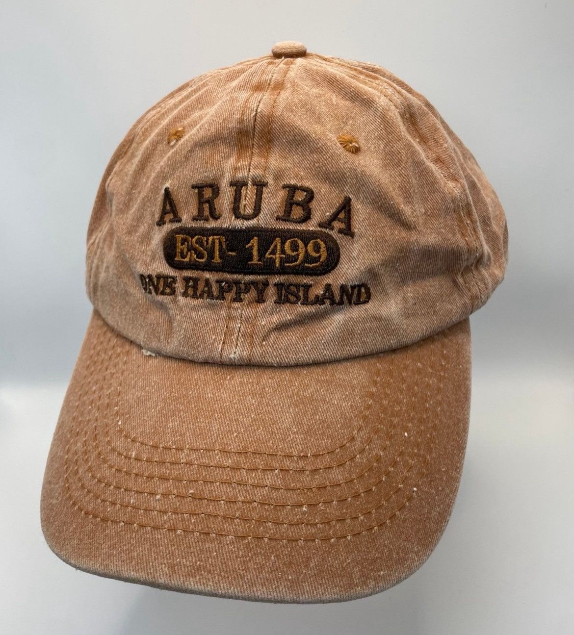 Other ARUBA “One Happy Island” Distressed Cap EST. 1499 Adjustable Size ONE SIZE - 10 Thumbnail