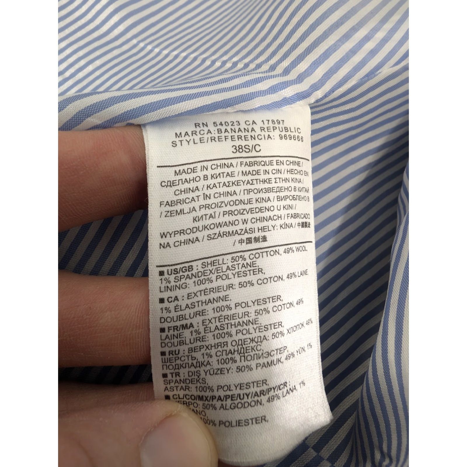 Banana Republic VINTAGE Banana Republic Men's 38S Performance Stretch Wool Blend Slim Gray Blazer Shirt? Size 38R - 2 Thumbnail