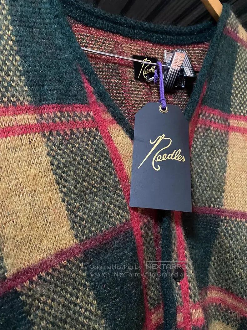 Needles Needles Plaid Mohair Cardigan Size US L / EU 52-54 / 3 - 4 Thumbnail