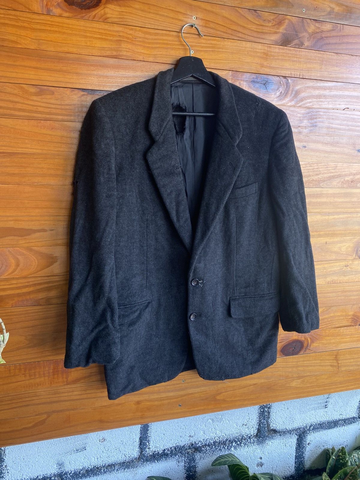 Comme des Garcons Homme Comme des Garçons Homme Wool Blazer Jacket Disstress Size US M / EU 48-50 / 2 - 5 Thumbnail