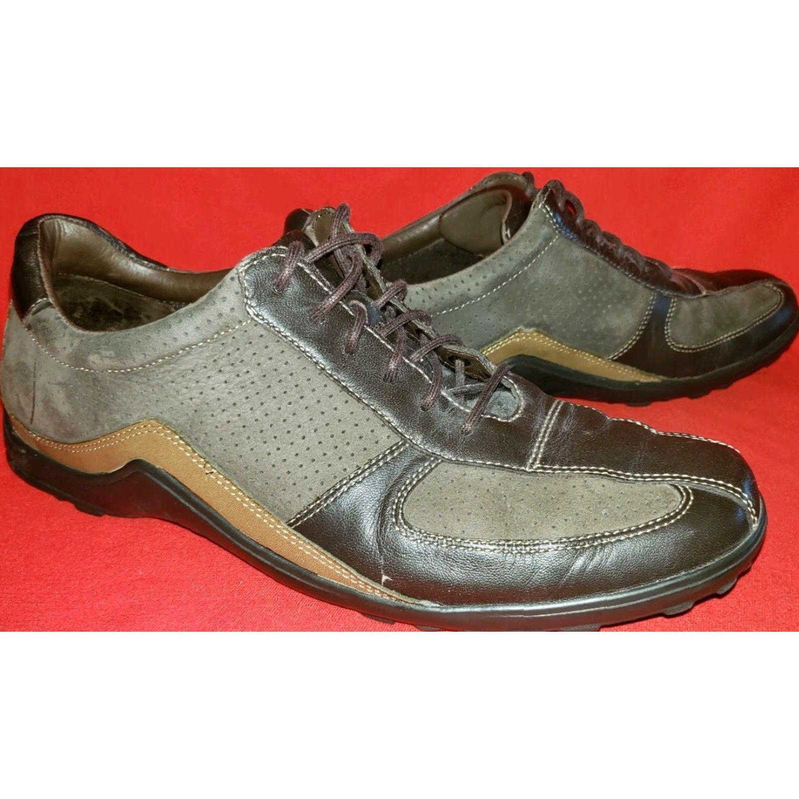 Cole Haan Cole Haan Men's Casual Sneakers Two Toned Leather Brown 9M Shoes Casual Comfortable Slip Resistant Lightweight Size US 9 / EU 42 - 5 Thumbnail