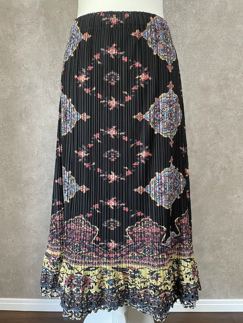 Issey Miyake Issey Miyake size:2 Brown ethnic style skirt Size 31" - 1 Thumbnail
