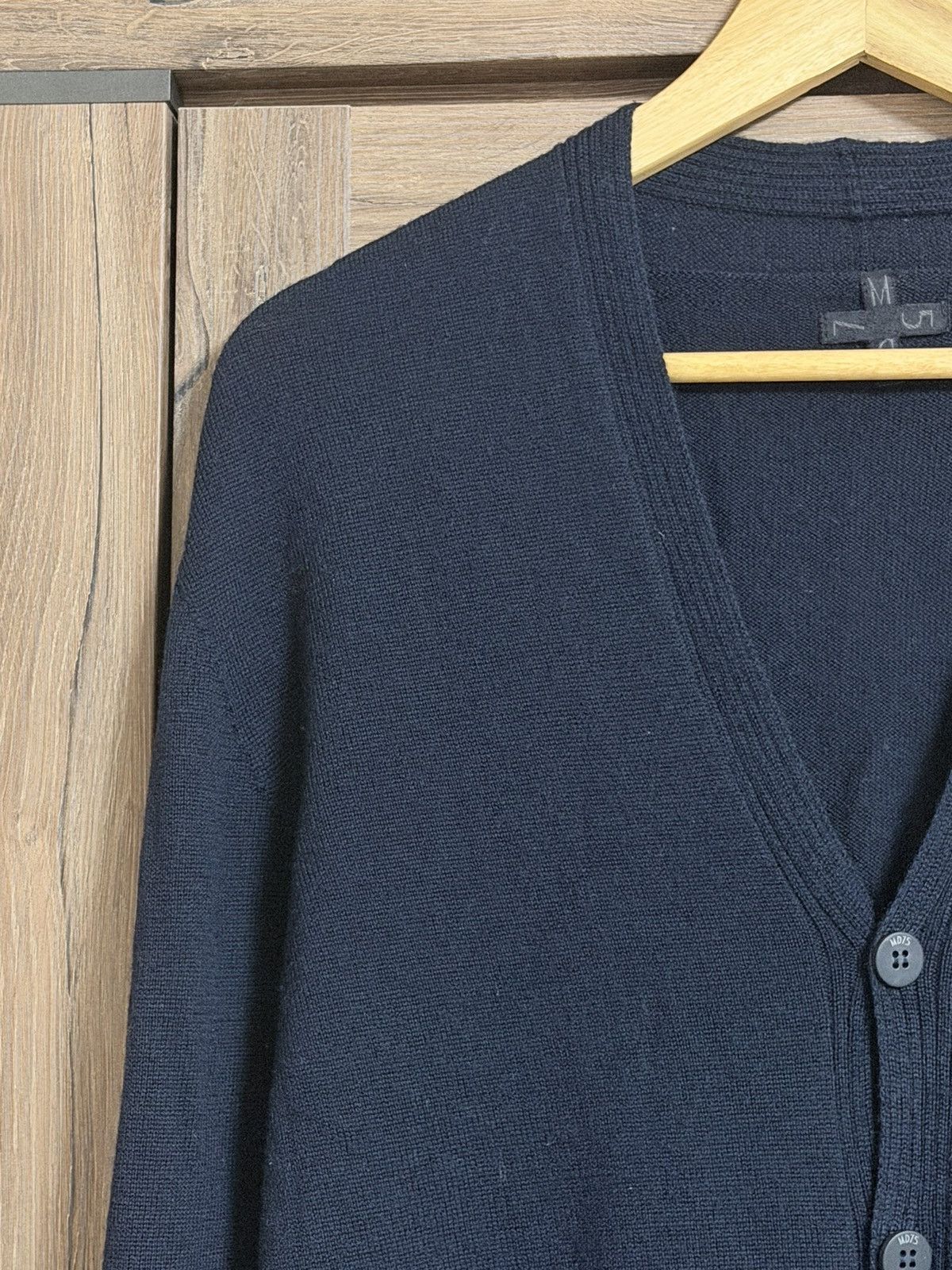 MD75 MD75 Navy Blue Wool Button Up Light Cardigan Sweater M Size US M / EU 48-50 / 2 - 2 Thumbnail