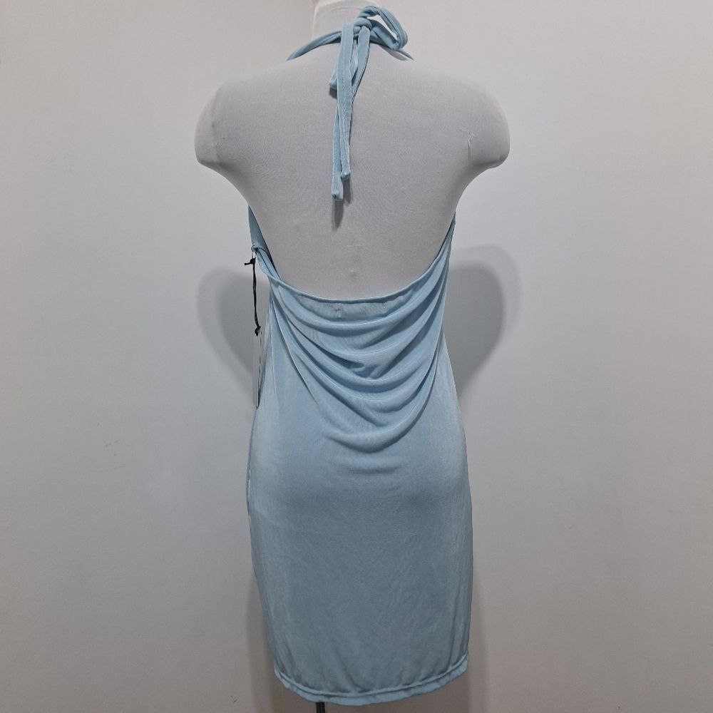Other Finesse Dani Blueberry Halter Bodycon Mini Dress Size 1X NWT Size XXL / US 16-18 / IT 52-54 - 12 Thumbnail