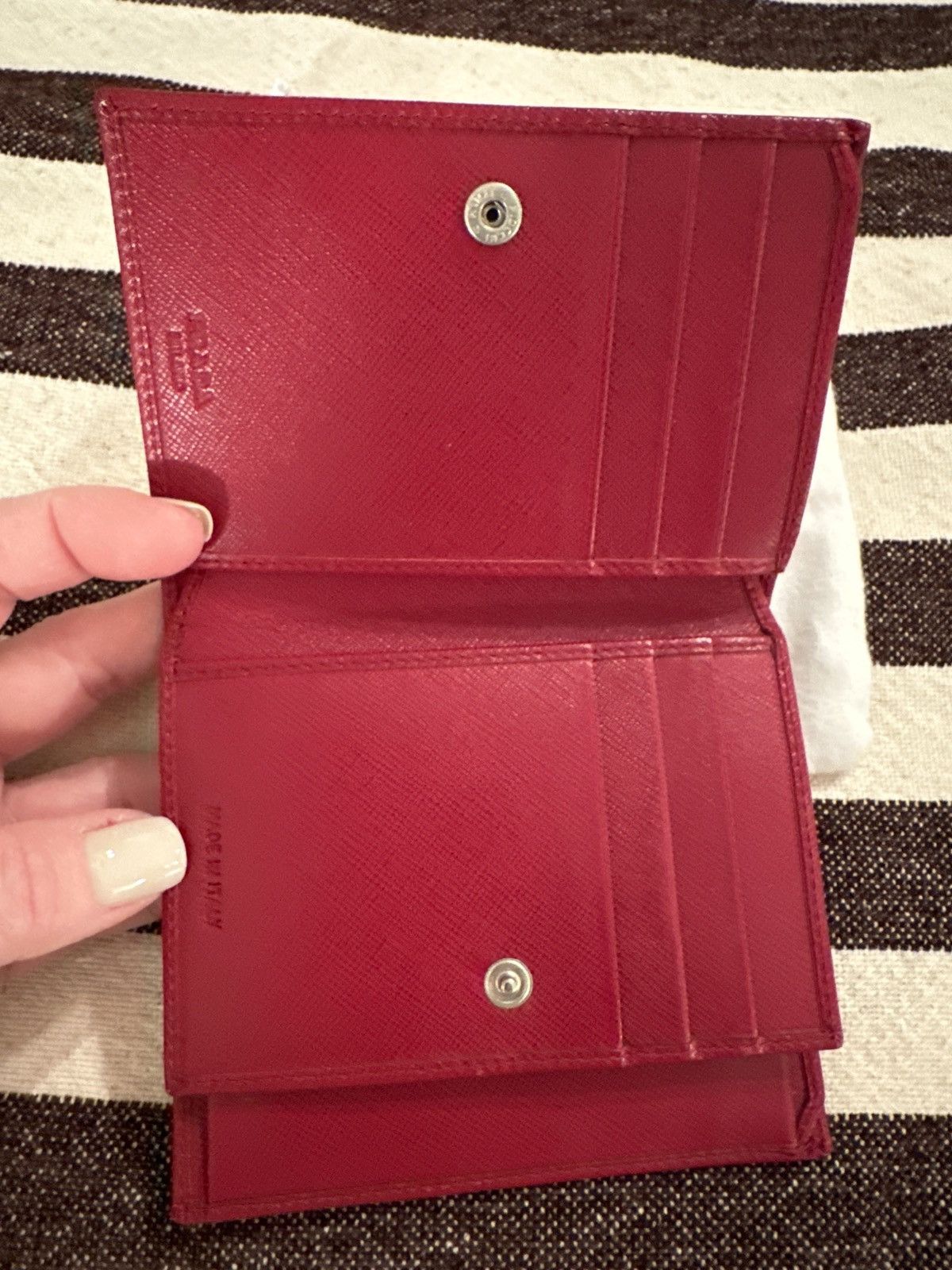 Prada Prada Red Saffiano Wallet Size ONE SIZE - 4 Thumbnail