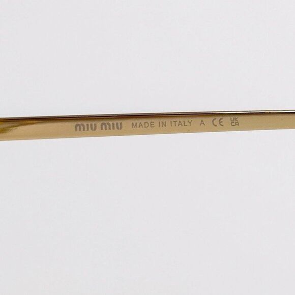 Miu Miu NEW MIU MIU EYEGLASSES MU51WV 5AK1O1 GOLD WOMEN MU 51WV SMU Size ONE SIZE - 7 Thumbnail