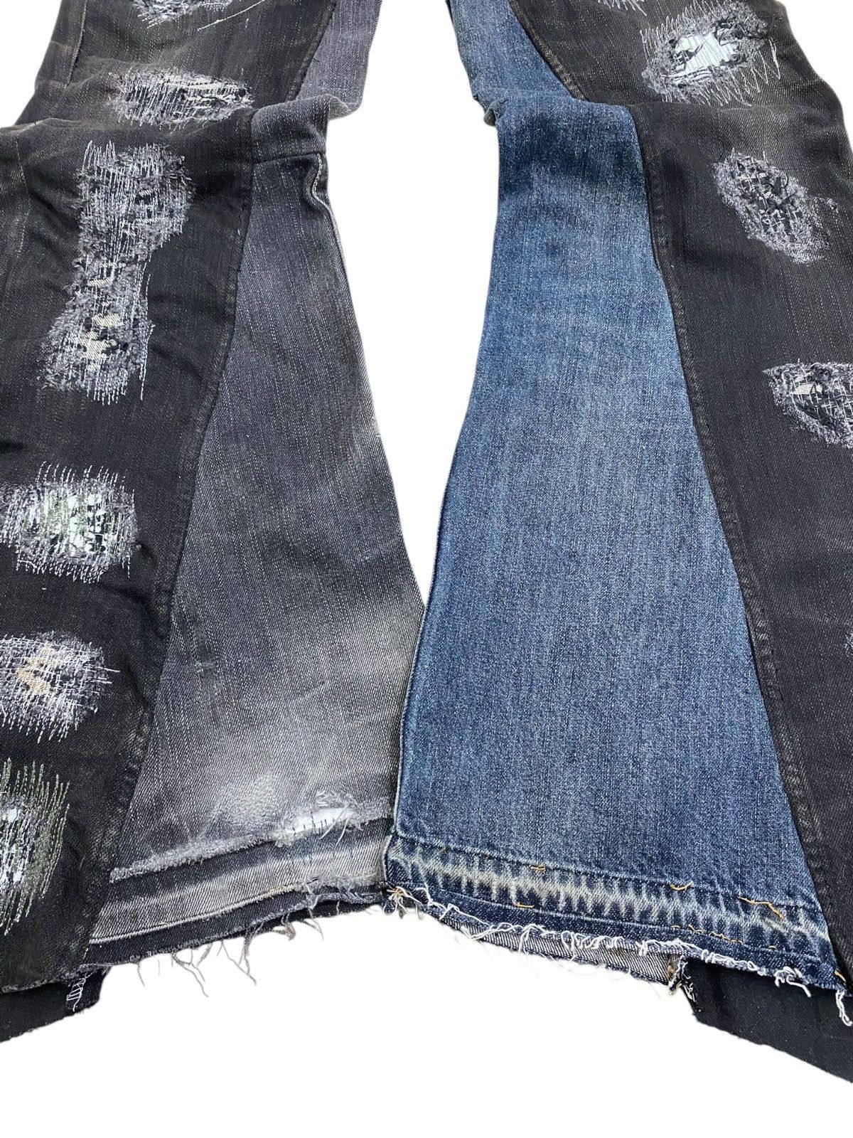If Six Was Nine × Japanese Brand × Le Grande Bleu (L.G.B.) Vintage Z. Vargas Wide Legs Uruboros Heavy Stiched Studded Size US 31 - 6 Thumbnail