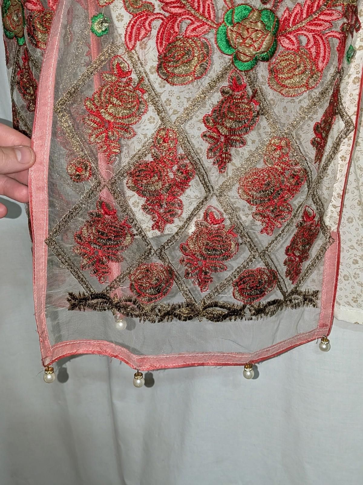 Designer DANISH Girls 16 Embroidered Indian Pakistani Shalwar Kameez Size ONE SIZE - 2 Thumbnail