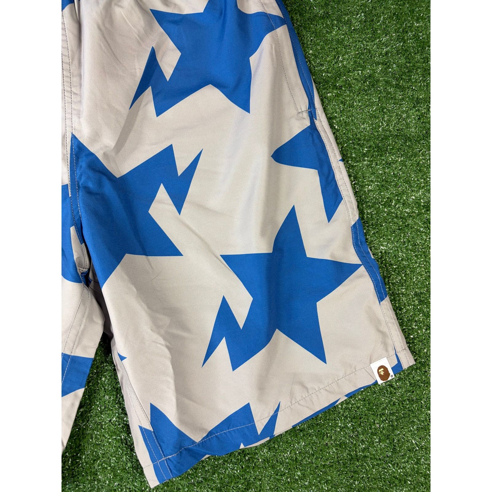 Bape Bape Bapesta Pattern Grey Beach Shorts Size XL Size US 35 - 3 Thumbnail
