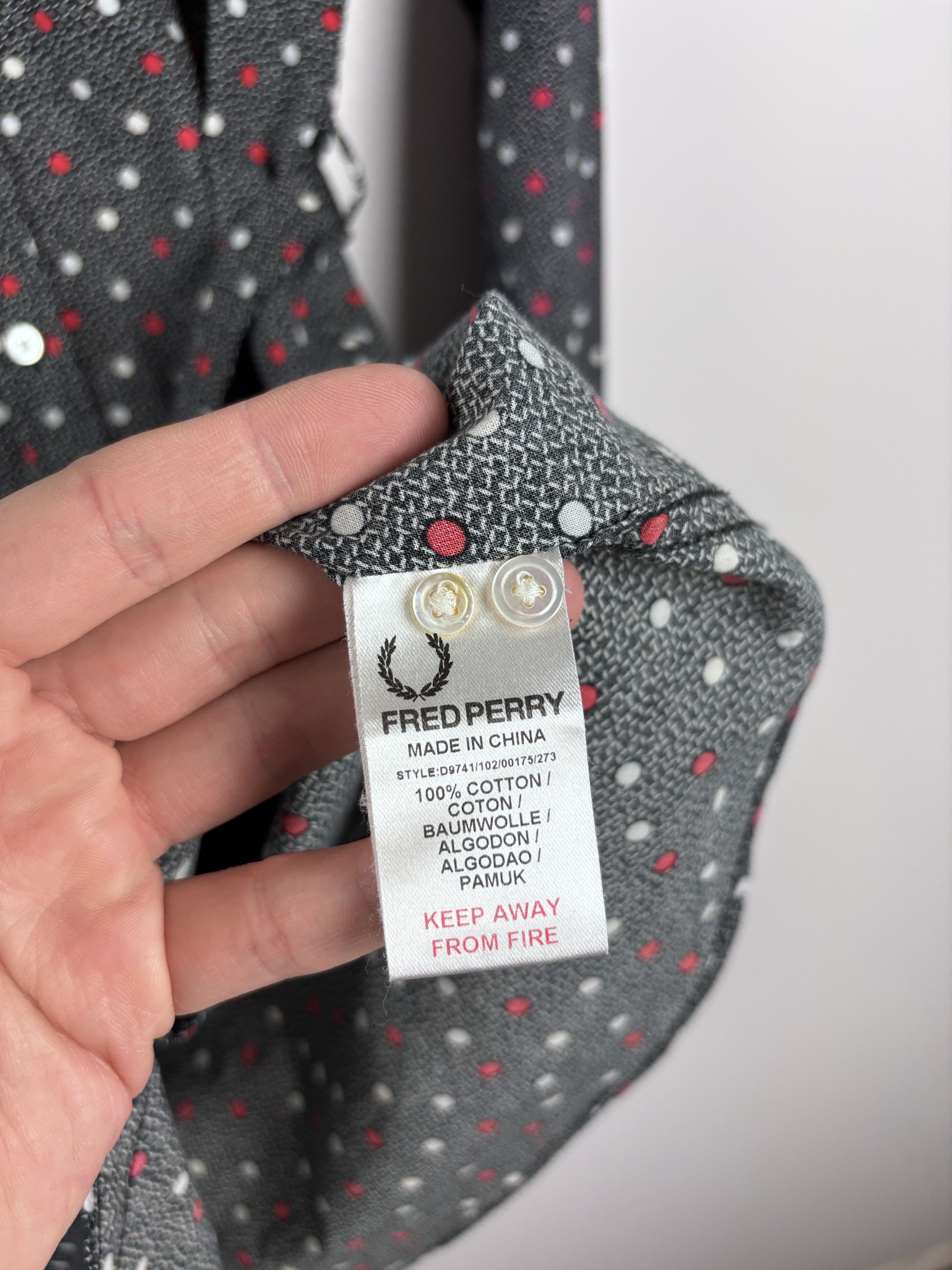 Fred Perry Fred Perry Polka Dot Belted Shirt Dress Gray US 4 / UK 8 Size S / US 4 / IT 40 - 9 Thumbnail