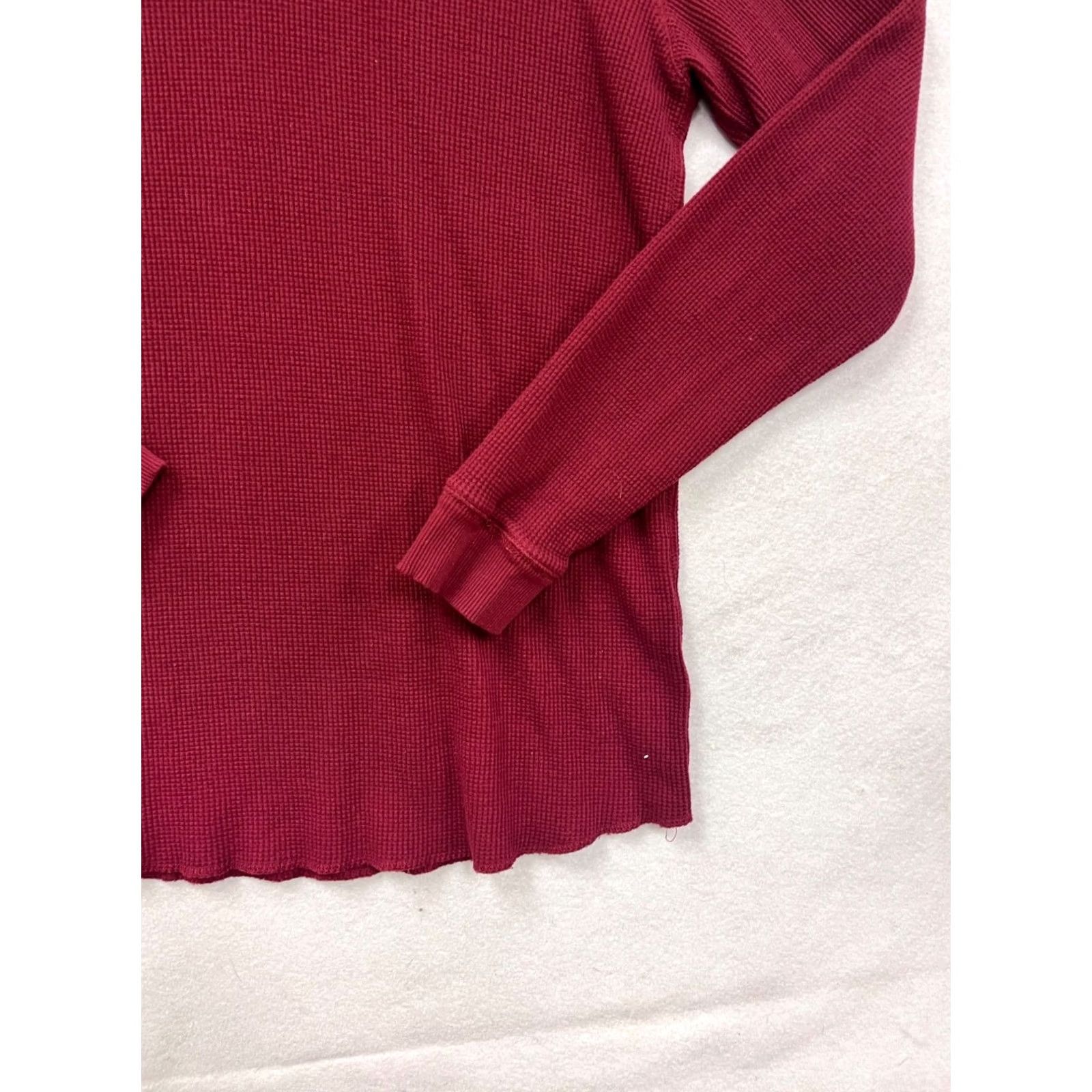 Levi's Levis Henley Shirt Red Waffle Knit XXXL Mens T-Shirt 3XL Size US XXL / EU 58 / 5 - 4 Thumbnail
