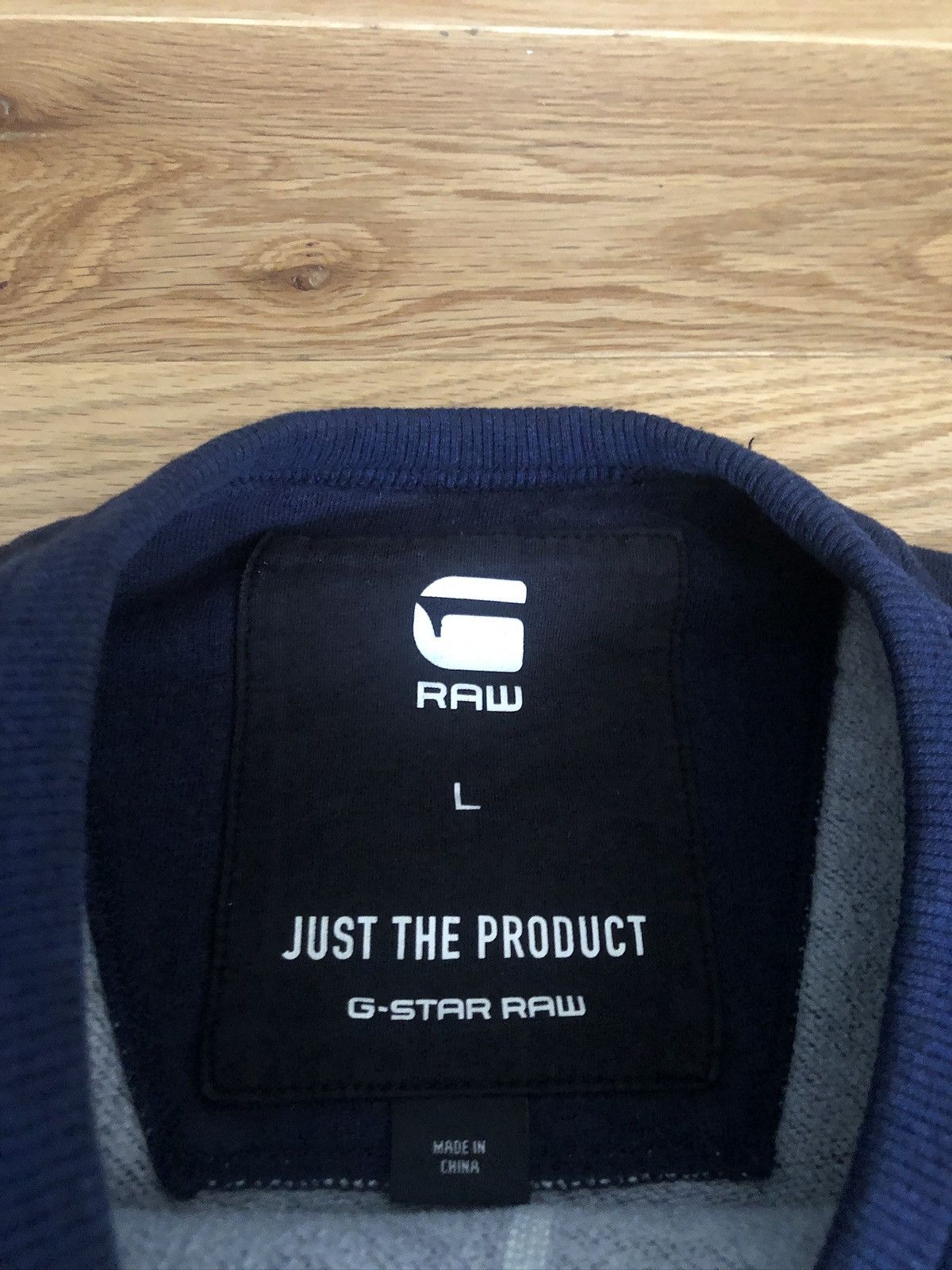G-Star G-star Raw Spellout Logo Navy Crewneck Size L Size US L / EU 52-54 / 3 - 4 Thumbnail