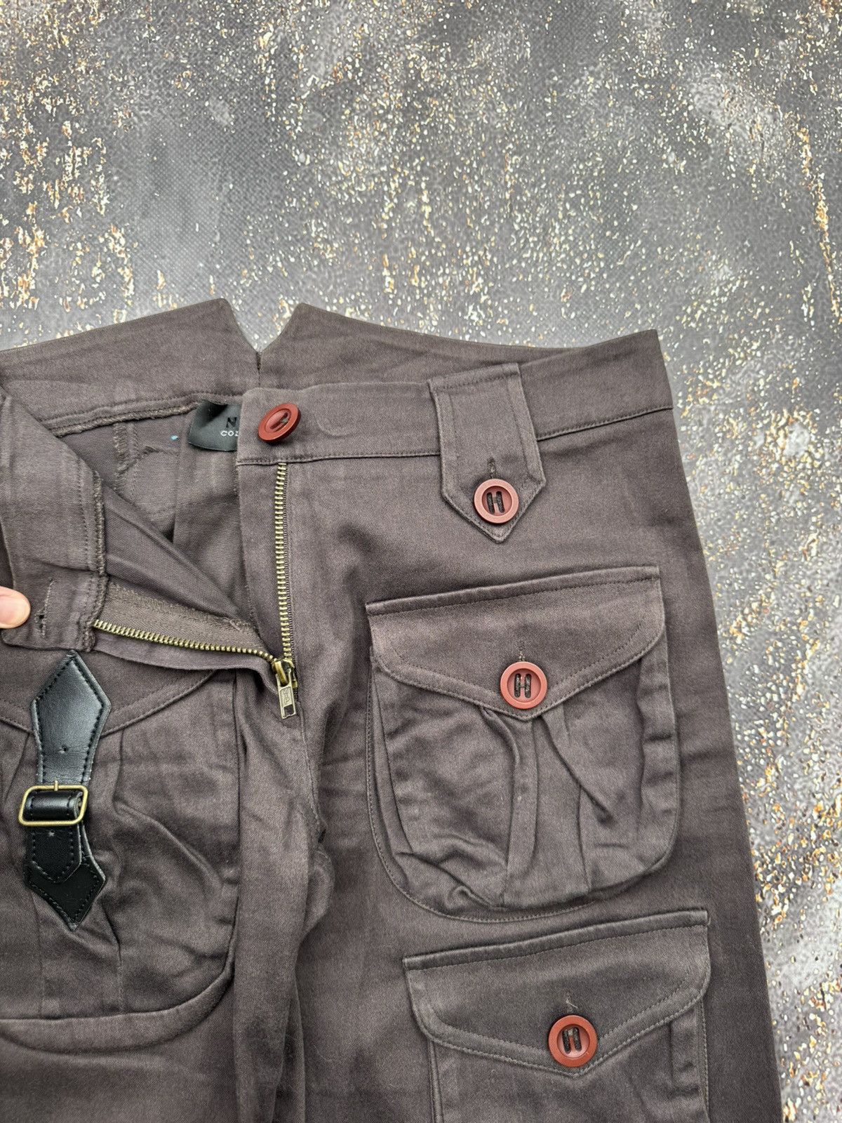 Other Vintage Multi Pocket Zipped Bondage Pants Size 26" / US 2 / IT 38 - 4 Thumbnail