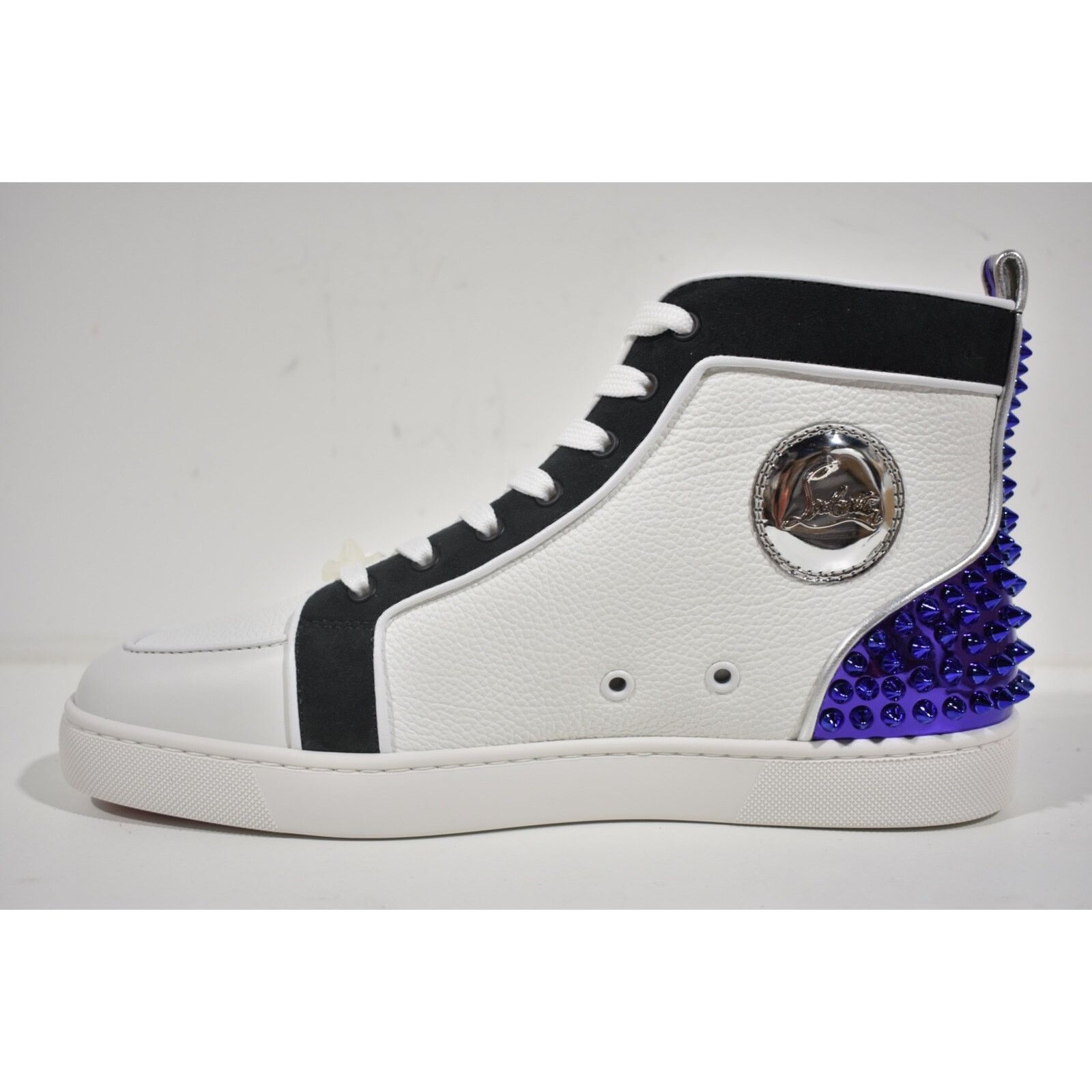 Christian Louboutin Christian Louboutin Mens Rantus Spikes White High Top Sneake Size US 10.5 / EU 43-44 - 8 Thumbnail