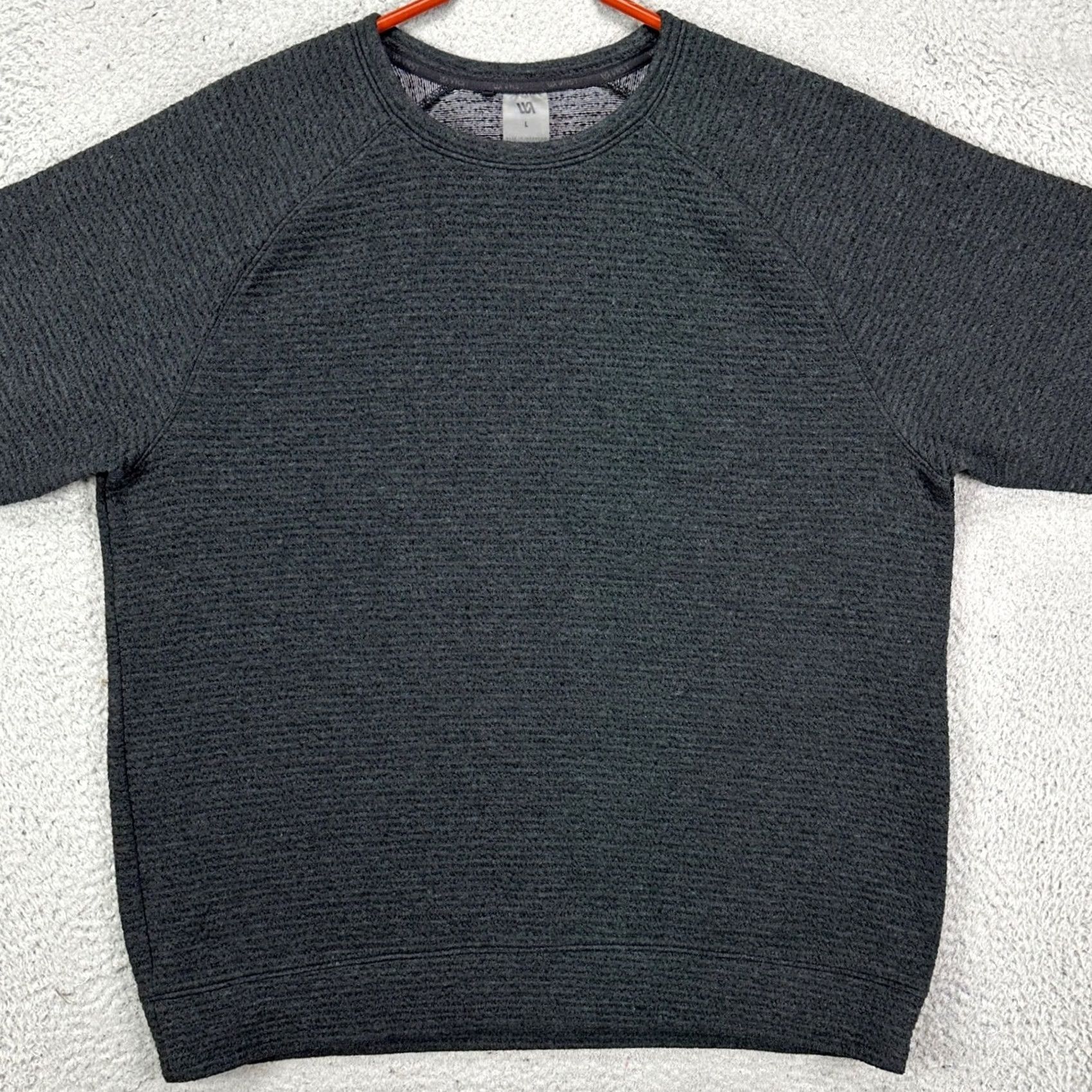 Vintage VRST Sweatshirt Crewneck Mens Large Dark Gray Textured Long Sleeve Regular Cotton Blend Pullover Lightweight Walking Preppy Outdoor Comfort Shirt Size US L / EU 52-54 / 3 - 3 Thumbnail