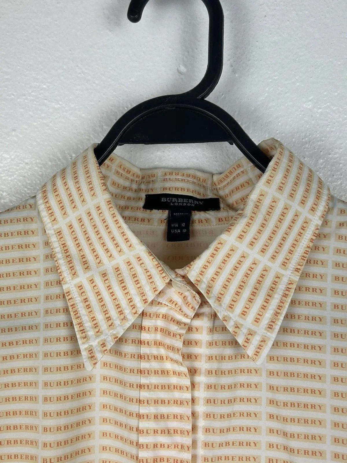 Burberry Vintage Burberry Allover Box Logo Inscription Long Sleeve Size L / US 10 / IT 46 - 2 Thumbnail