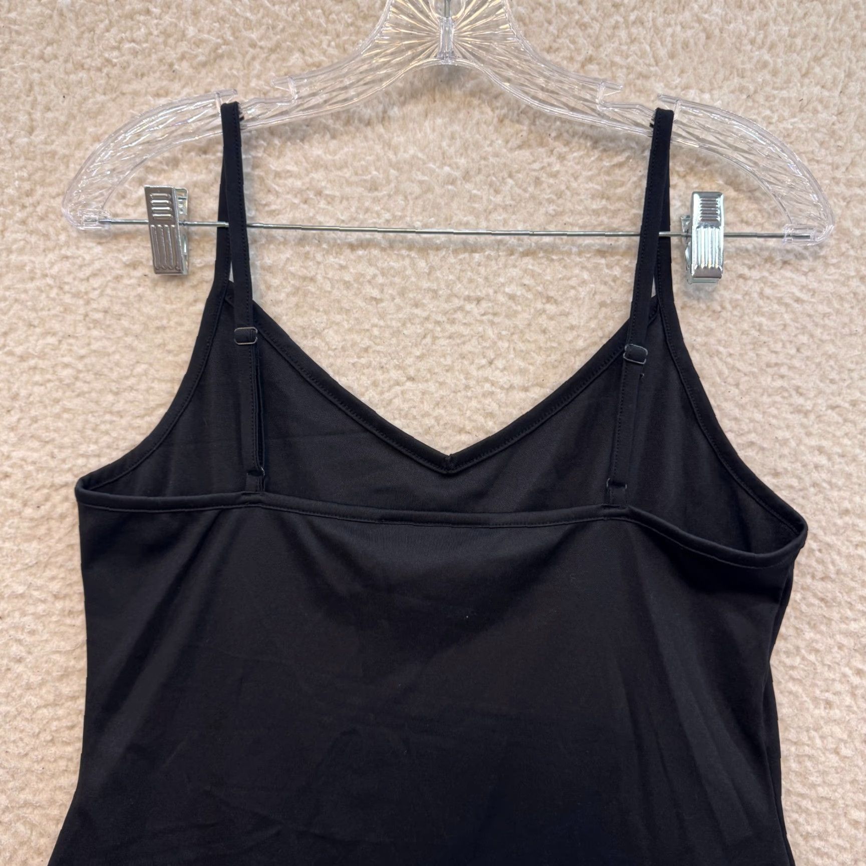 Vintage VINTAGE INC International Concepts Camisole Tank Top XL Black Slinky Stretch Basic Minimalist Fairy Shirt Womens Size XL / US 12-14 / IT 48-50 - 4 Thumbnail