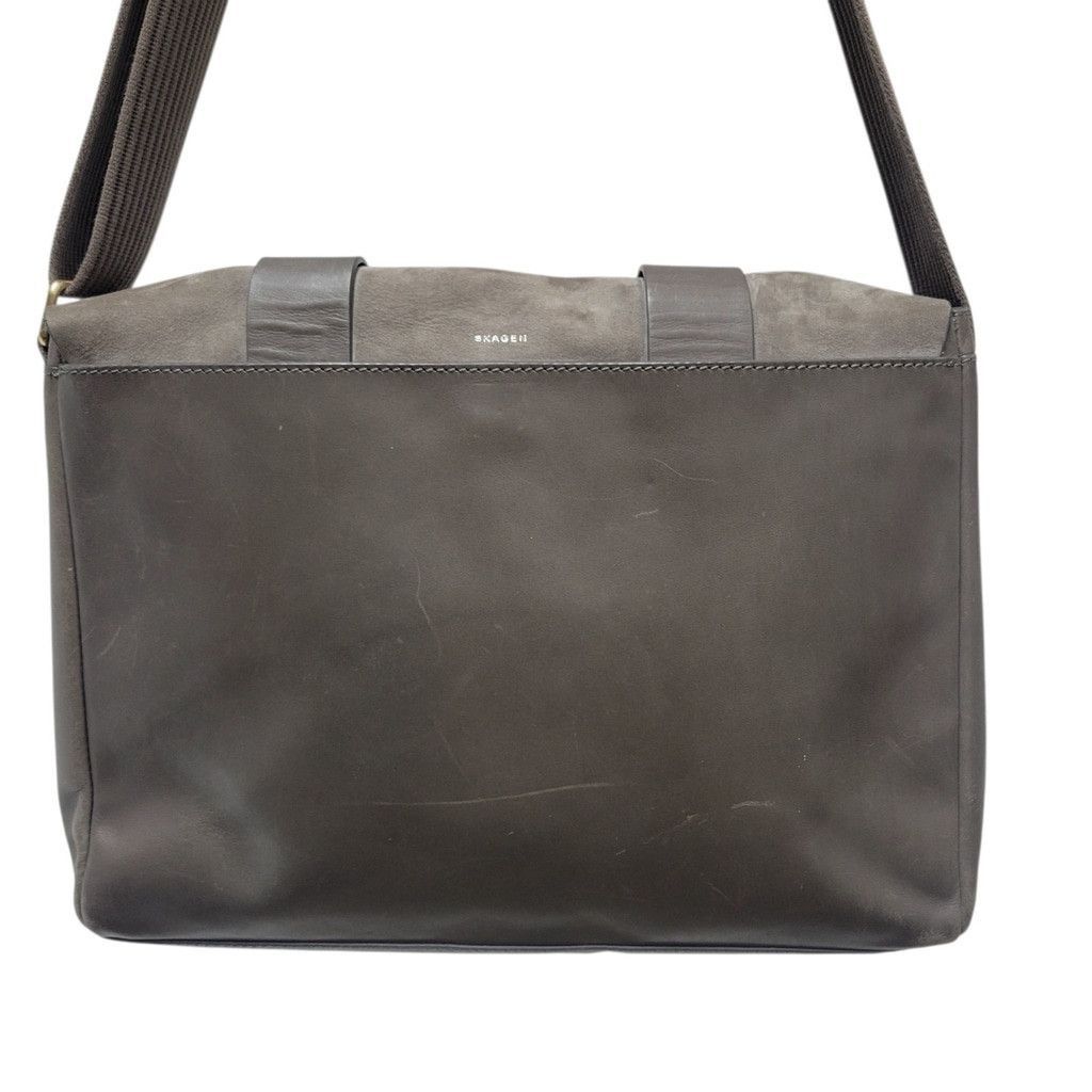 Skagen SKAGEN Men Gray Messenger Genuine Cowhide Leather Bag Size ONE SIZE - 6 Thumbnail