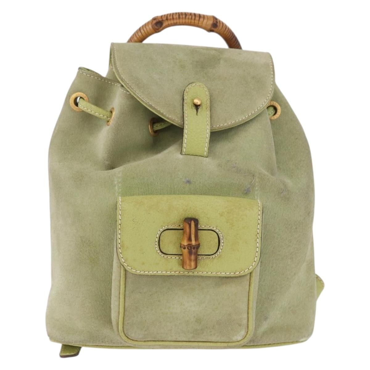 Gucci Gucci Gucci bamboo backpack daim Size ONE SIZE - 1 Thumbnail