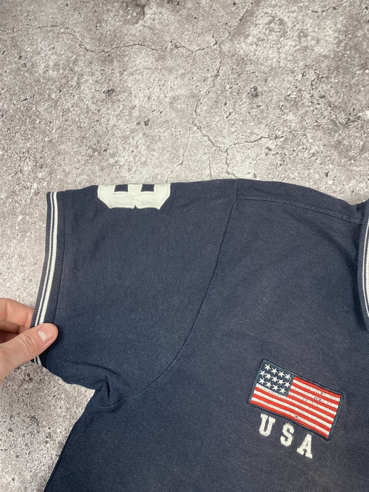 Polo Ralph Lauren × Ralph Lauren × Vintage Vintage Polo Ralph Lauren USA Faded Rugby Shirt Y2K Cheef Size US L / EU 52-54 / 3 - 4 Thumbnail