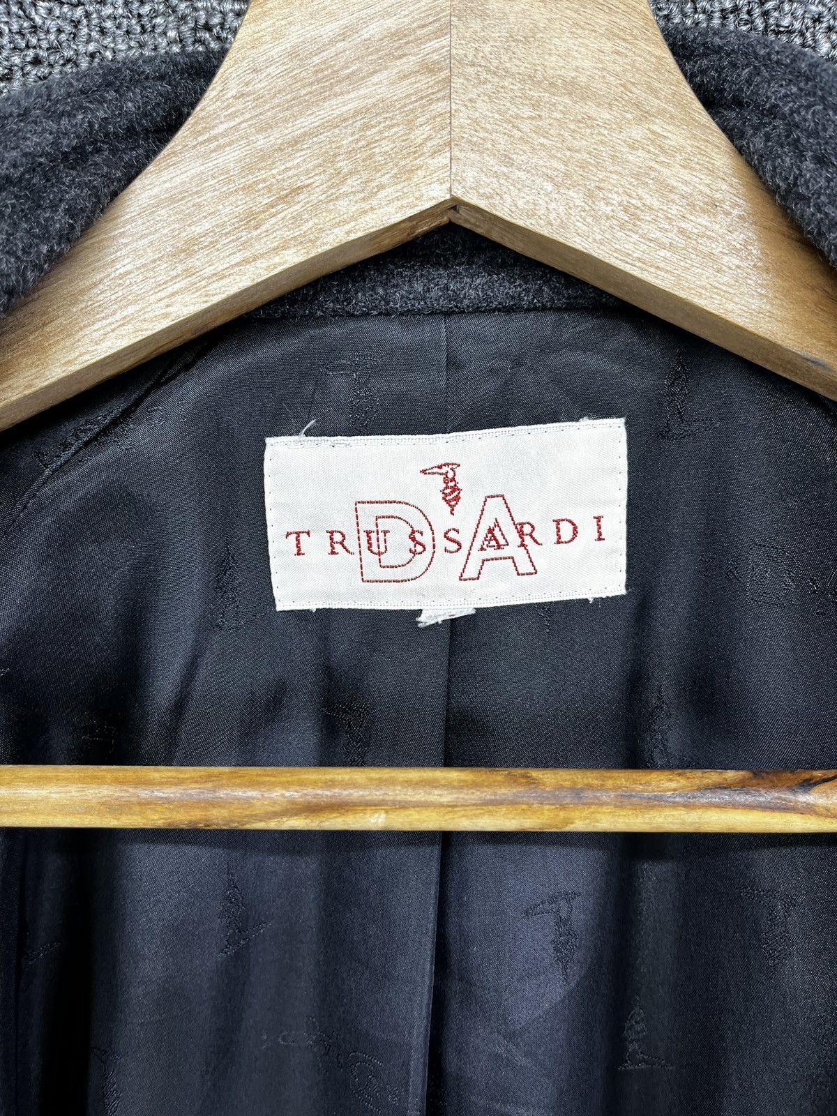 Trussardi Trussardi Rare Wool Luxury Long Jacket Size S / US 4 / IT 40 - 7 Thumbnail