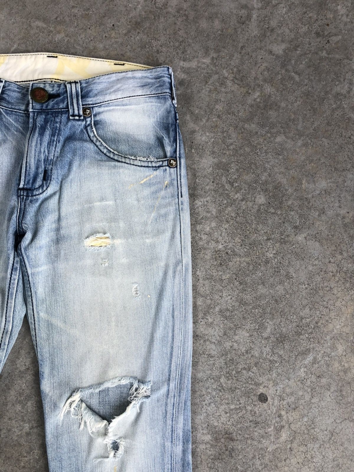 Who Decides War Japanese Edwin Blue Trip Flared Jeans Mud Wash Distressed Size US 32 / EU 48 - 5 Thumbnail