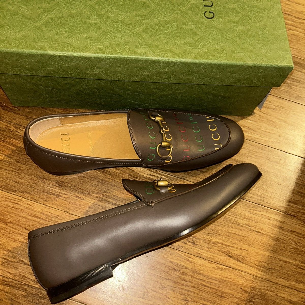 Gucci Gucci Horsebit Logo Loafer Leather Upper and Sole Moccasin Size US 8 / EU 41 - 8 Thumbnail