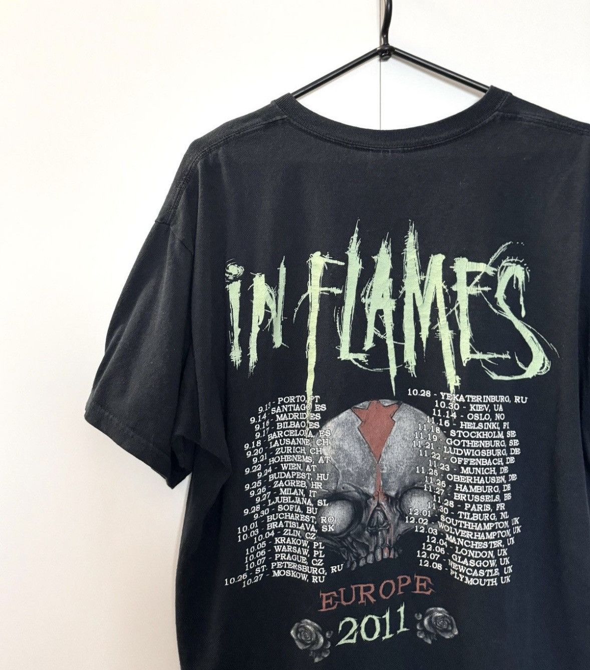 Band Tees × Vintage 🇸🇪Vintage In Flames Band Rock Tee Shirt Size US L / EU 52-54 / 3 - 5 Thumbnail