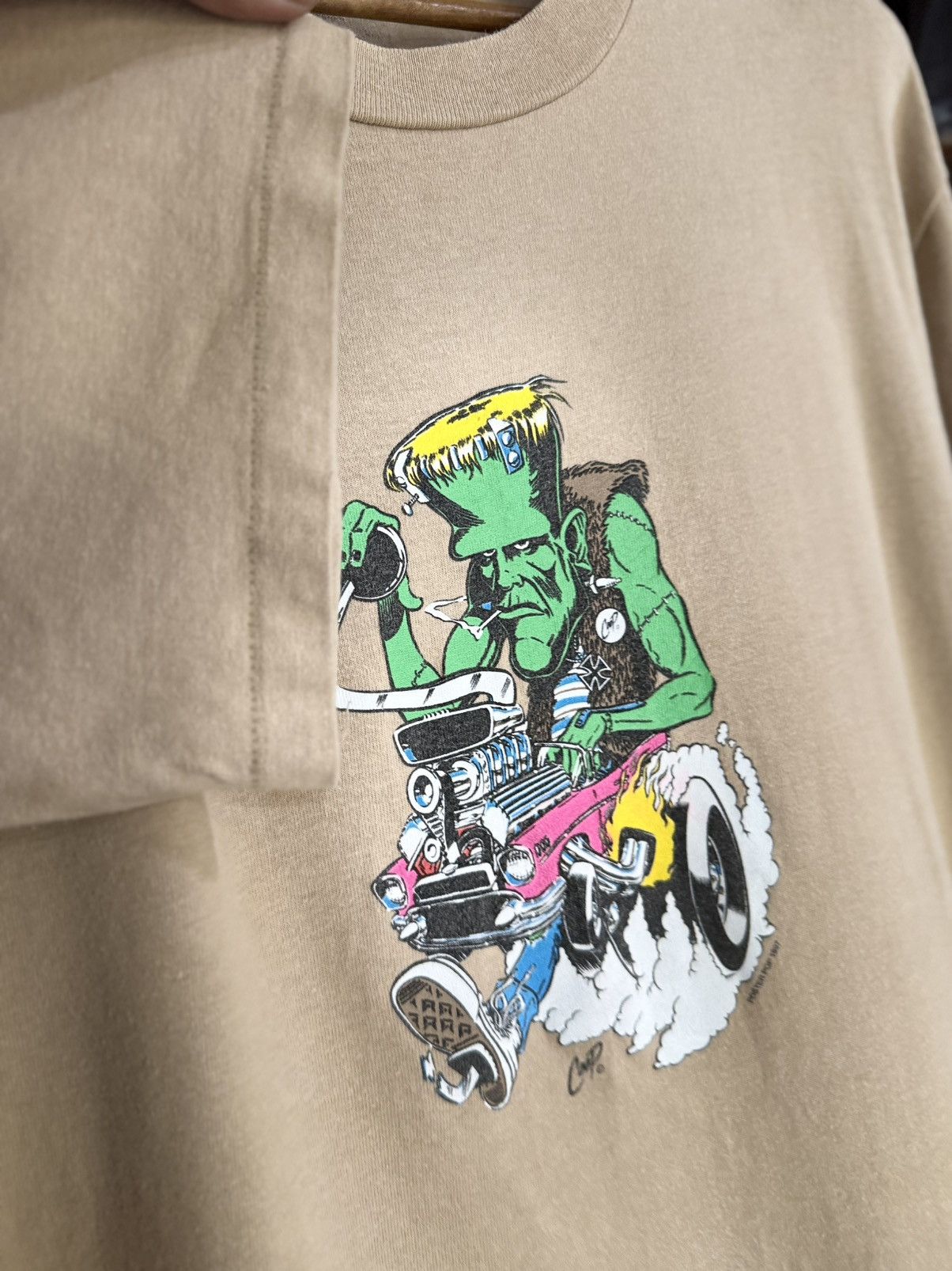 Sex Skateboards Vintage 90s COOP Poster Pop Rat Fink Skateboard Faded Tee Size US M / EU 48-50 / 2 - 10 Thumbnail