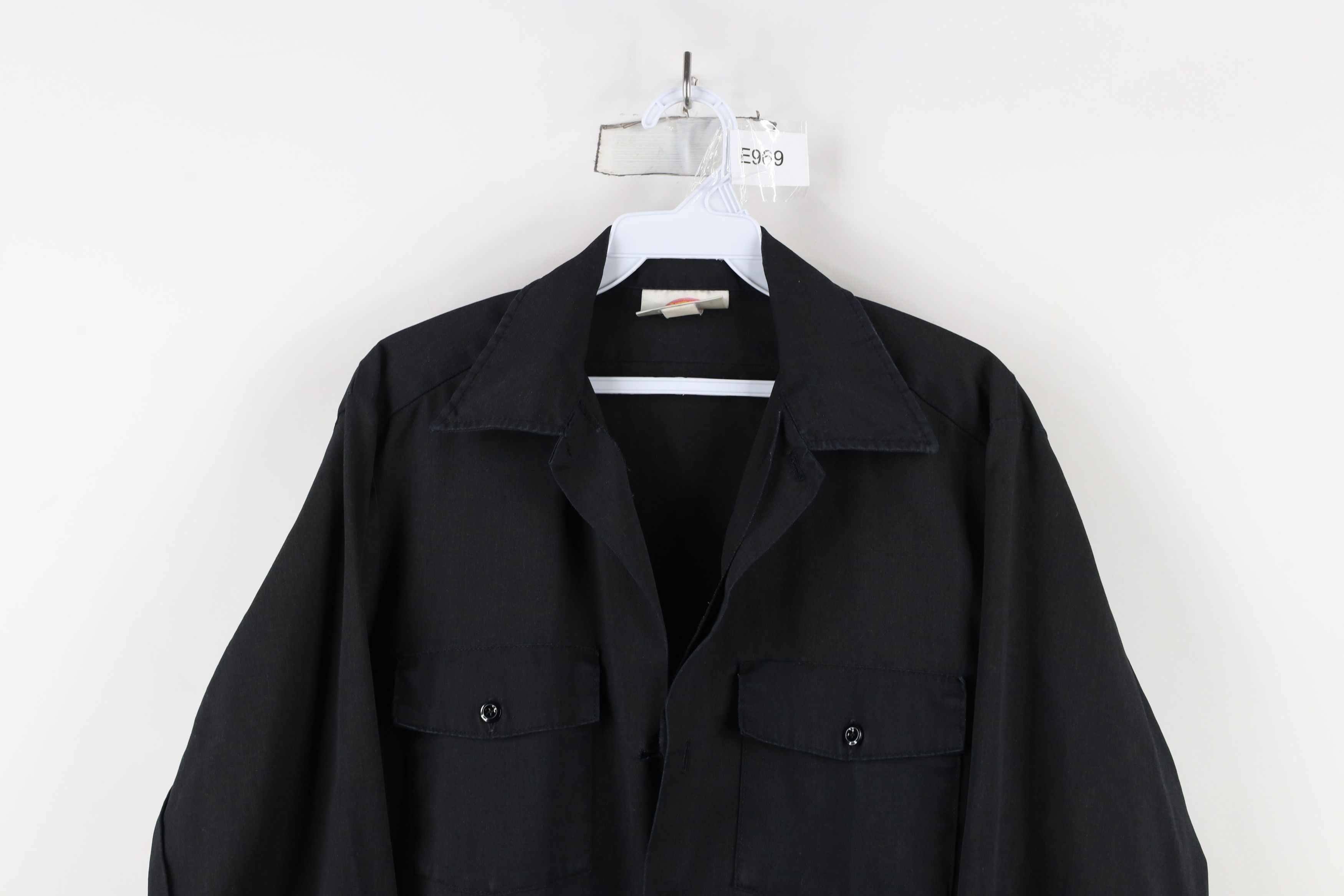 Dickies × Vintage Vintage 90s Dickies Workwear Button Shirt Black USA Size US M / EU 48-50 / 2 - 2 Thumbnail