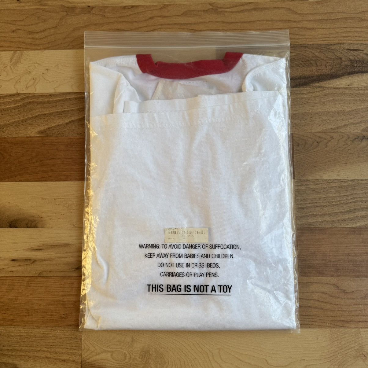 Supreme Supreme SS19 Drill Ringer Tee White/Red Medium Size ONE SIZE - 3 Thumbnail