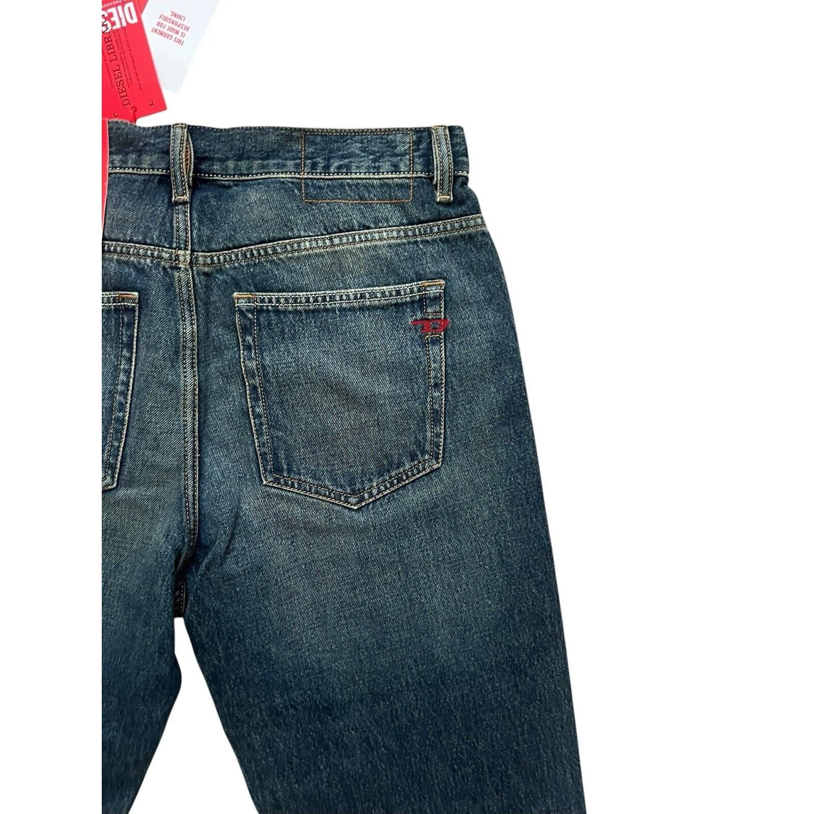 Diesel Diesel Mens Viker Straight Jeans 09C04 Blue $225 Size 32/32 Size US 32 / EU 48 - 6 Thumbnail