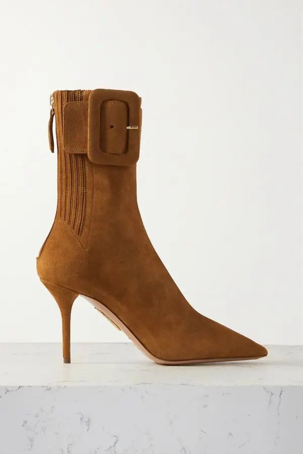 o1y0625 Suede Ankle Boots in Brown