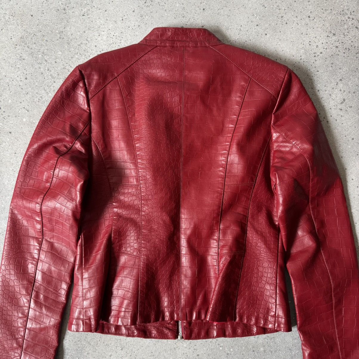 Hysteric Glamour Amazing Vintage Y2K Red Snake Skin PVC Leather Jacket Size M / US 6-8 / IT 42-44 - 11 Thumbnail