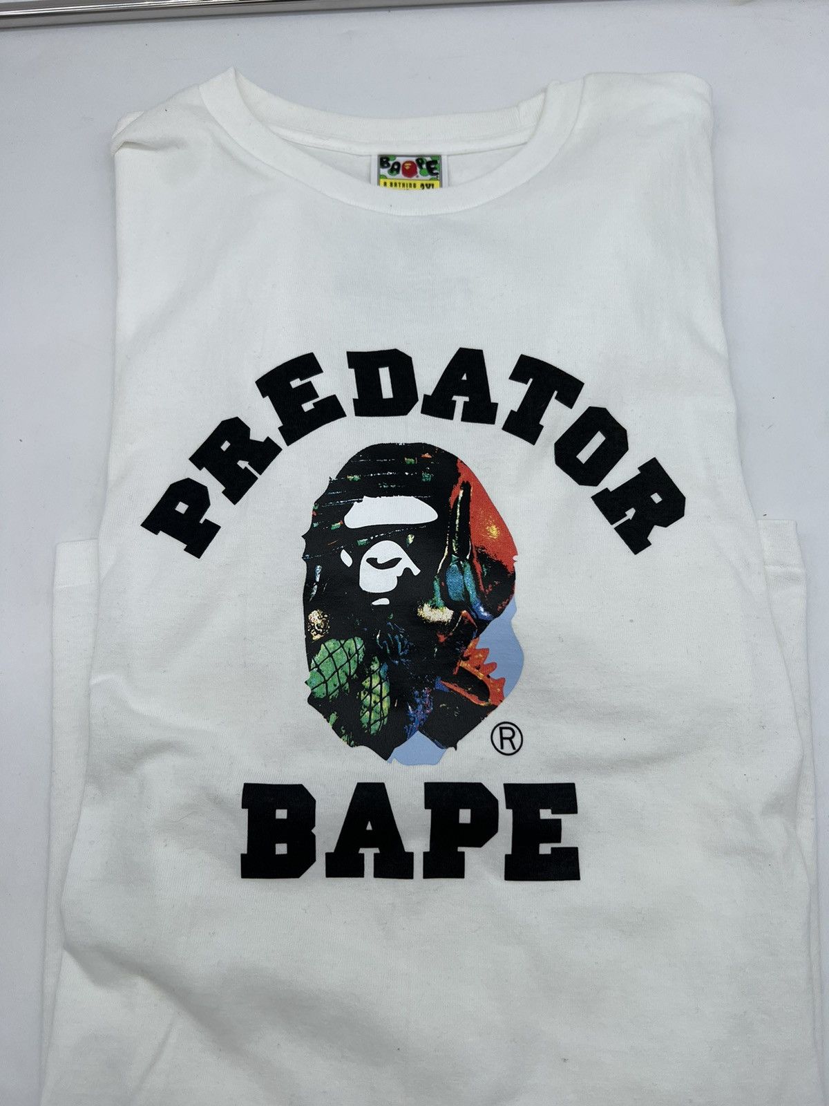 Image of Bape Predator White Tee 2Xl Bathing Ape Alien Black College, Men's