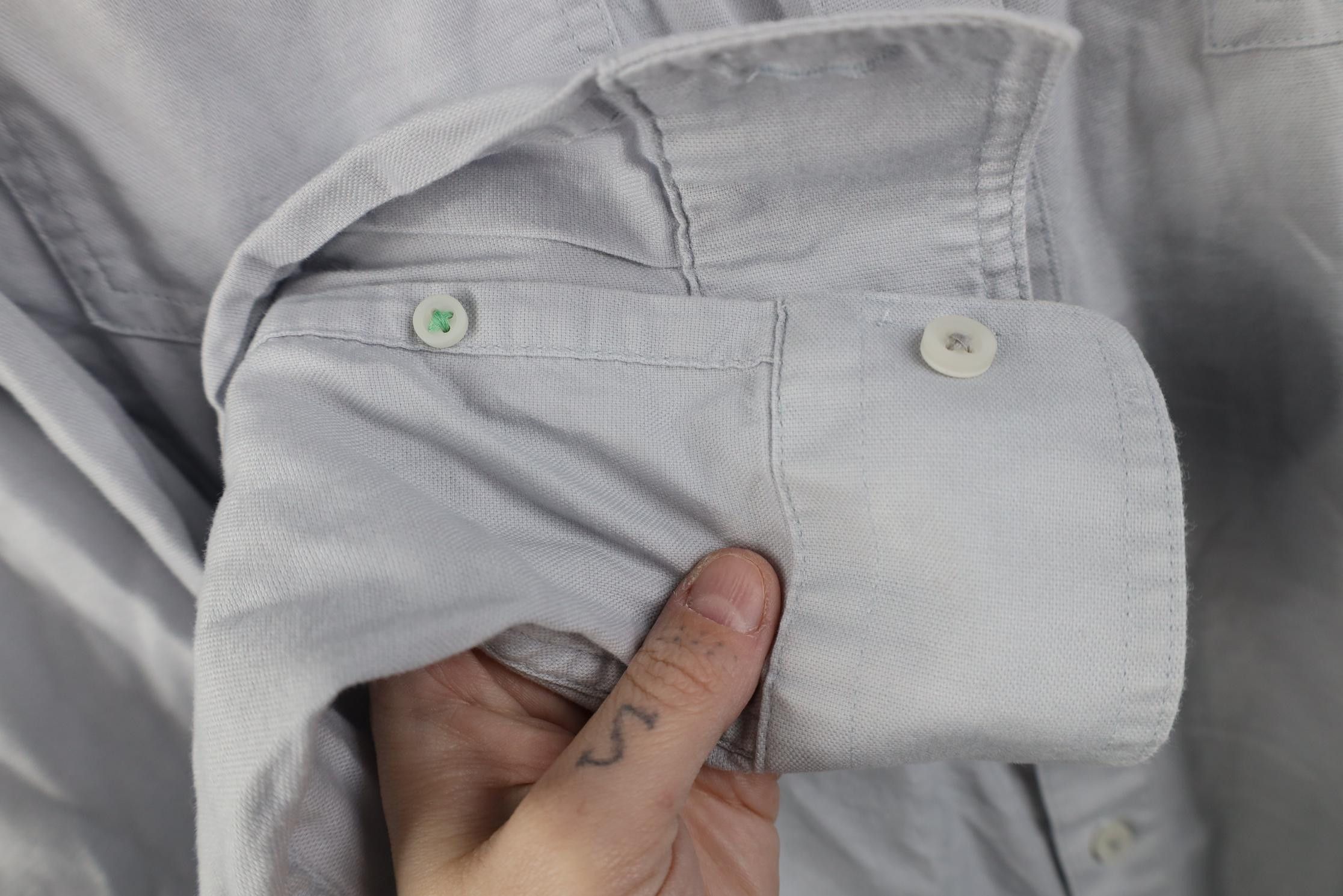 Vintage Linksoul Link Soul Collared Button Down Shirt Steel Blue Size US XL / EU 56 / 4 - 7 Thumbnail