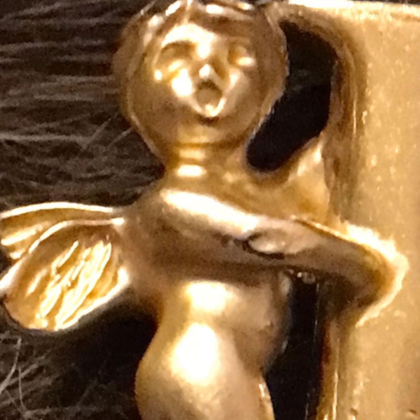 Vintage Vintage Luca Razza signed gold tone angel pin Size ONE SIZE - 5 Thumbnail